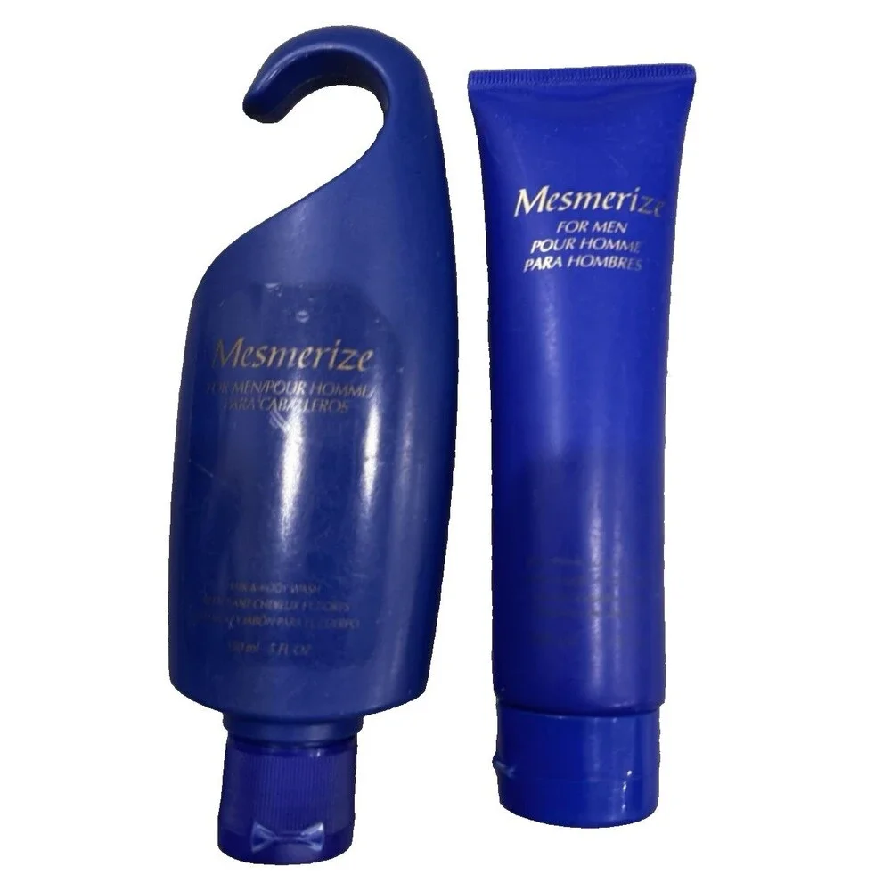 Avon MESMERIZE After Shave Conditioner + Hair & Body Wash (New) Lot of 2